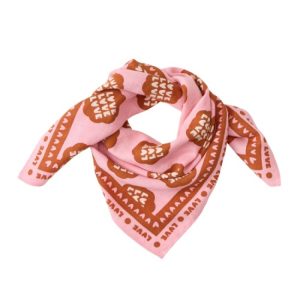 Foulard lollilove - Rose/Marron - 55 cm